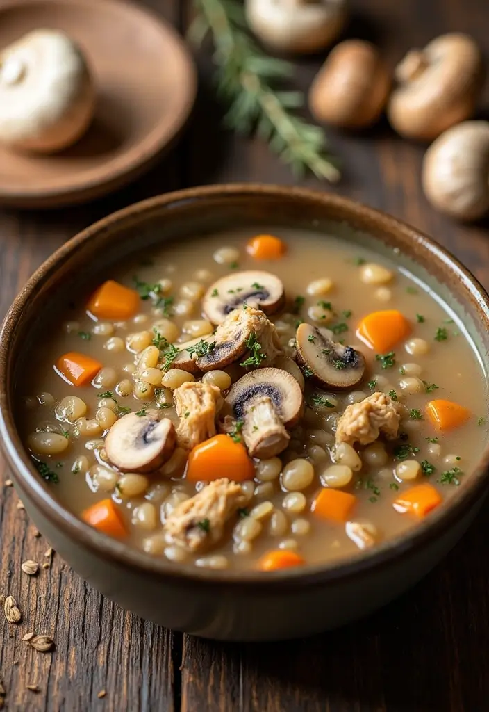 28 Easy Chicken Soup Recipes with 5 Ingredients That Save Time 22 28 Easy Chicken Soup Recipes with 5 Ingredients That Save Time - 21. Chicken and Mushroom Barley Soup