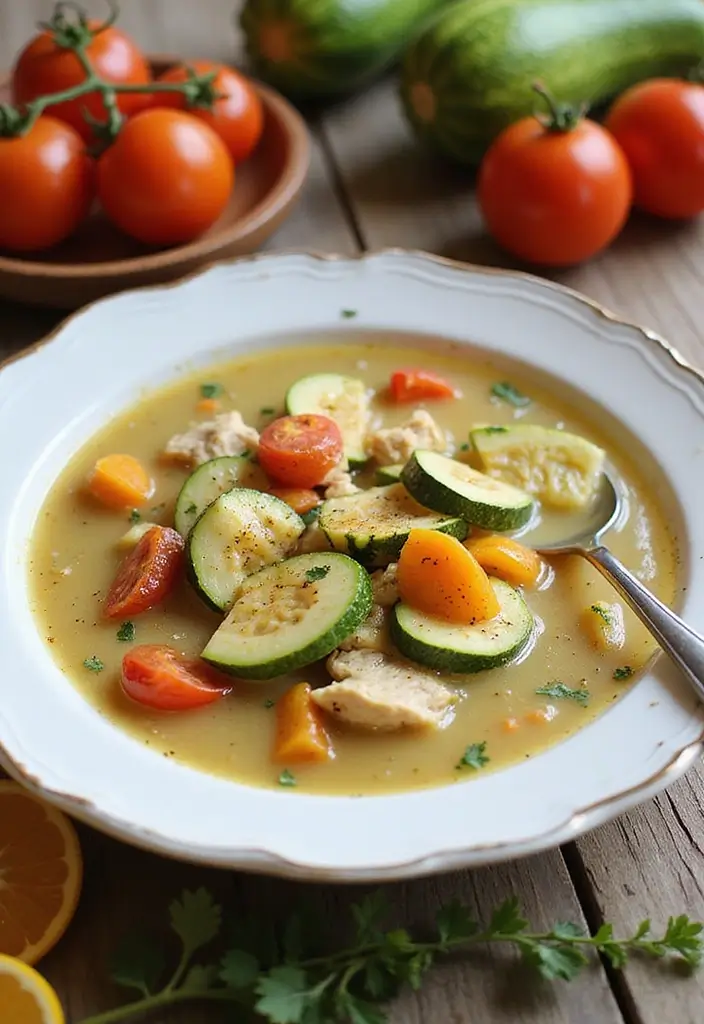 28 Easy Chicken Soup Recipes with 5 Ingredients That Save Time 25 28 Easy Chicken Soup Recipes with 5 Ingredients That Save Time - 24. Chicken and Zucchini Soup