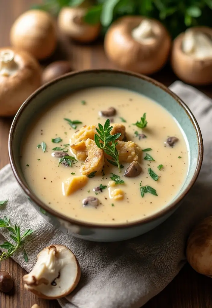 28 Easy Chicken Soup Recipes with 5 Ingredients That Save Time 7 28 Easy Chicken Soup Recipes with 5 Ingredients That Save Time - 6. Creamy Chicken and Mushroom Soup