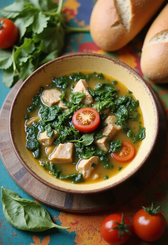 28 Easy Chicken Soup Recipes with 5 Ingredients That Save Time 8 28 Easy Chicken Soup Recipes with 5 Ingredients That Save Time - 7. Chicken and Spinach Soup