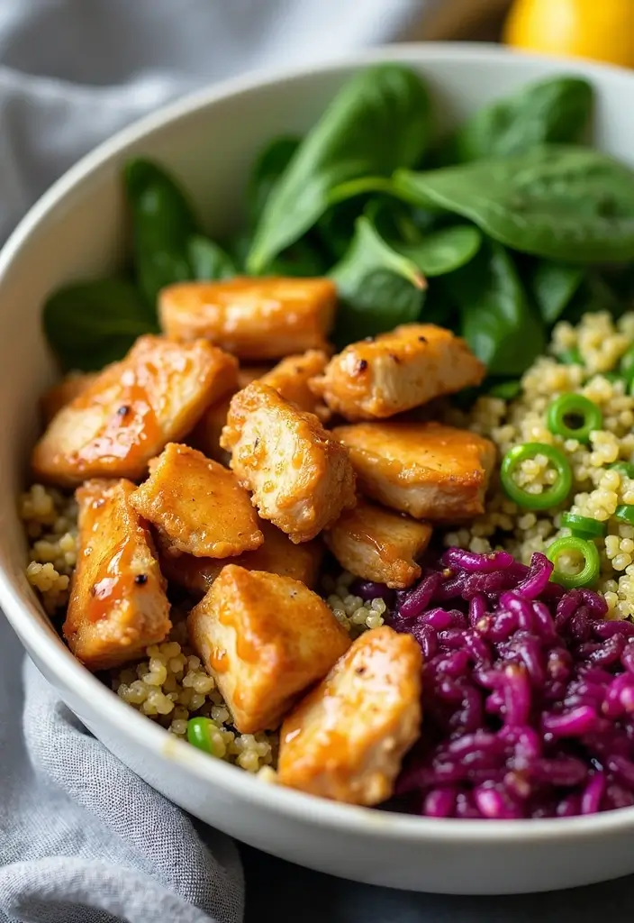 28 Honey Garlic Chicken Instant Pot Recipes That Cook Fast 9 28 Honey Garlic Chicken Instant Pot Recipes That Cook Fast - 8. Honey Garlic Chicken & Quinoa Bowl