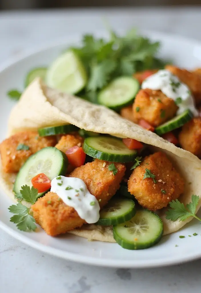 29 Canned Chicken Nuggets Air Fryer Hacks That Actually Work 11 29 Canned Chicken Nuggets Air Fryer Hacks That Actually Work - 10. Mediterranean Chicken Nugget Wraps