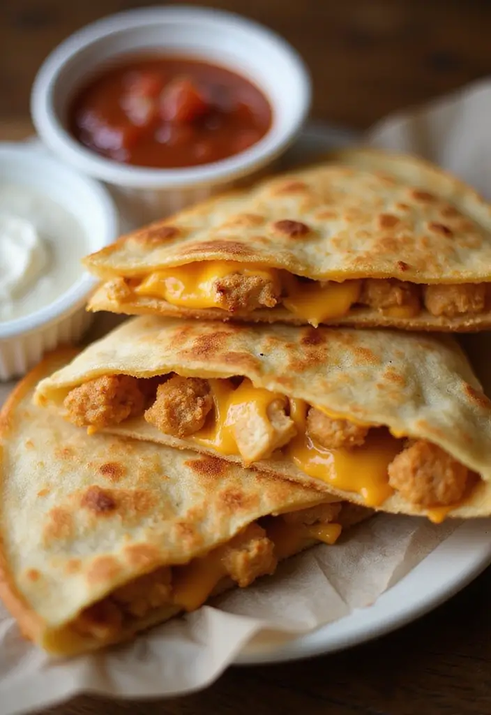 29 Canned Chicken Nuggets Air Fryer Hacks That Actually Work 6 29 Canned Chicken Nuggets Air Fryer Hacks That Actually Work - 5. Cheesy Chicken Nugget Quesadillas