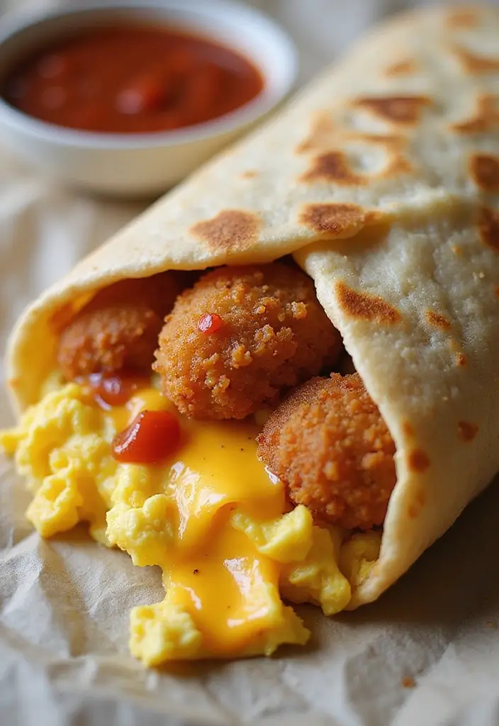 29 Canned Chicken Nuggets Air Fryer Hacks That Actually Work 8 29 Canned Chicken Nuggets Air Fryer Hacks That Actually Work - 7. Chicken Nugget Breakfast Burritos