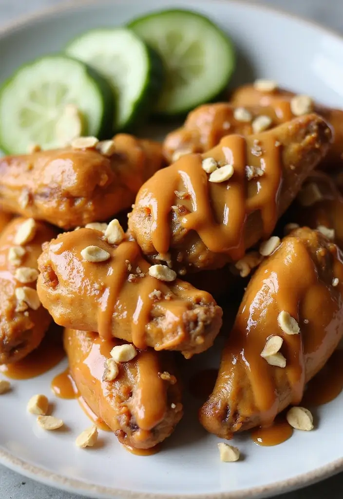 29 Chicken Wing Recipes Fried to Golden Perfection 11 29 Chicken Wing Recipes Fried to Golden Perfection - 10. Spicy Peanut Butter Wings