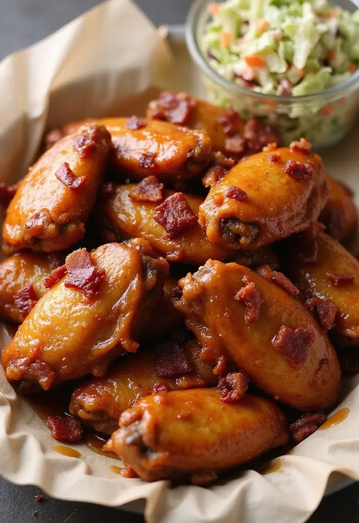 29 Chicken Wing Recipes Fried to Golden Perfection 21 29 Chicken Wing Recipes Fried to Golden Perfection - 20. Maple Bacon Wings