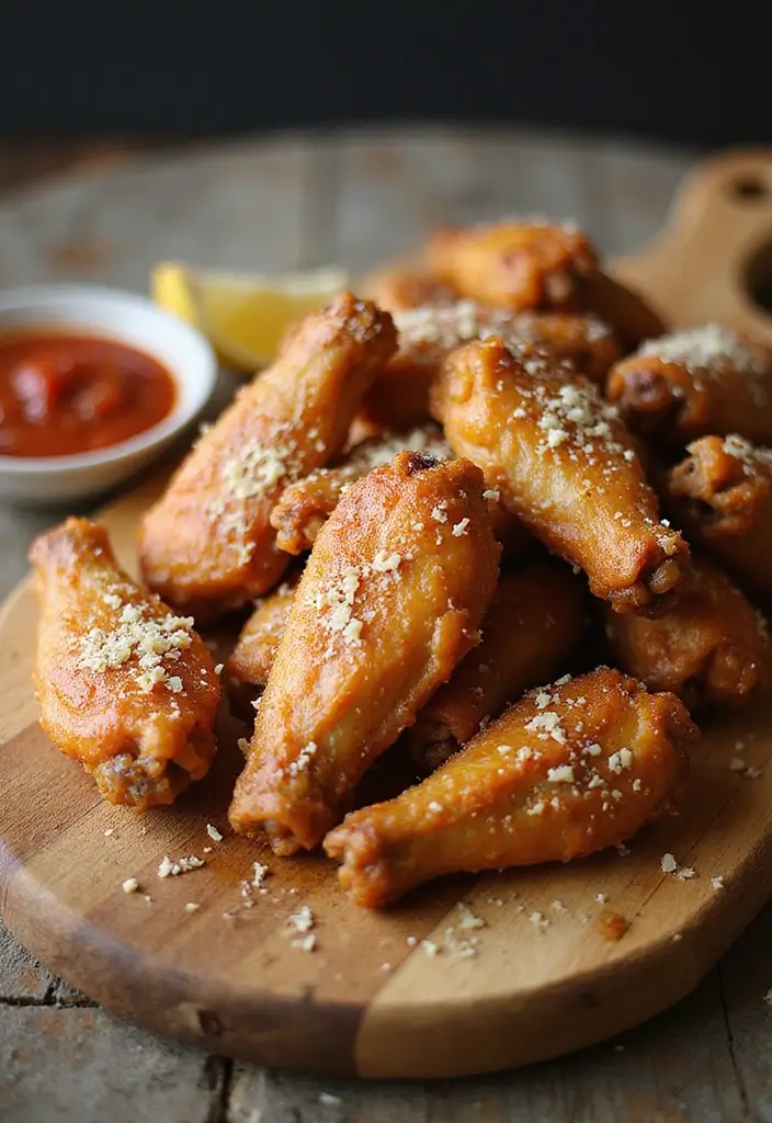 29 Chicken Wing Recipes Fried to Golden Perfection 6 29 Chicken Wing Recipes Fried to Golden Perfection - 5. Garlic Parmesan Wings