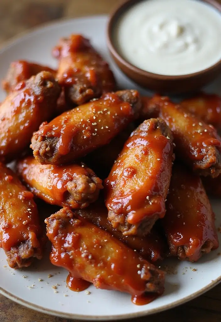 29 Chicken Wing Recipes Fried to Golden Perfection 10 29 Chicken Wing Recipes Fried to Golden Perfection - 9. BBQ Ranch Wings