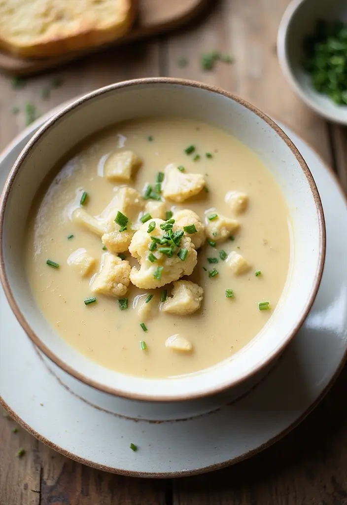 29 Cream of Chicken Soup Recipes That Are Smooth & Satisfying 22 29 Cream of Chicken Soup Recipes That Are Smooth & Satisfying - 21. Cream of Chicken and Cauliflower Soup