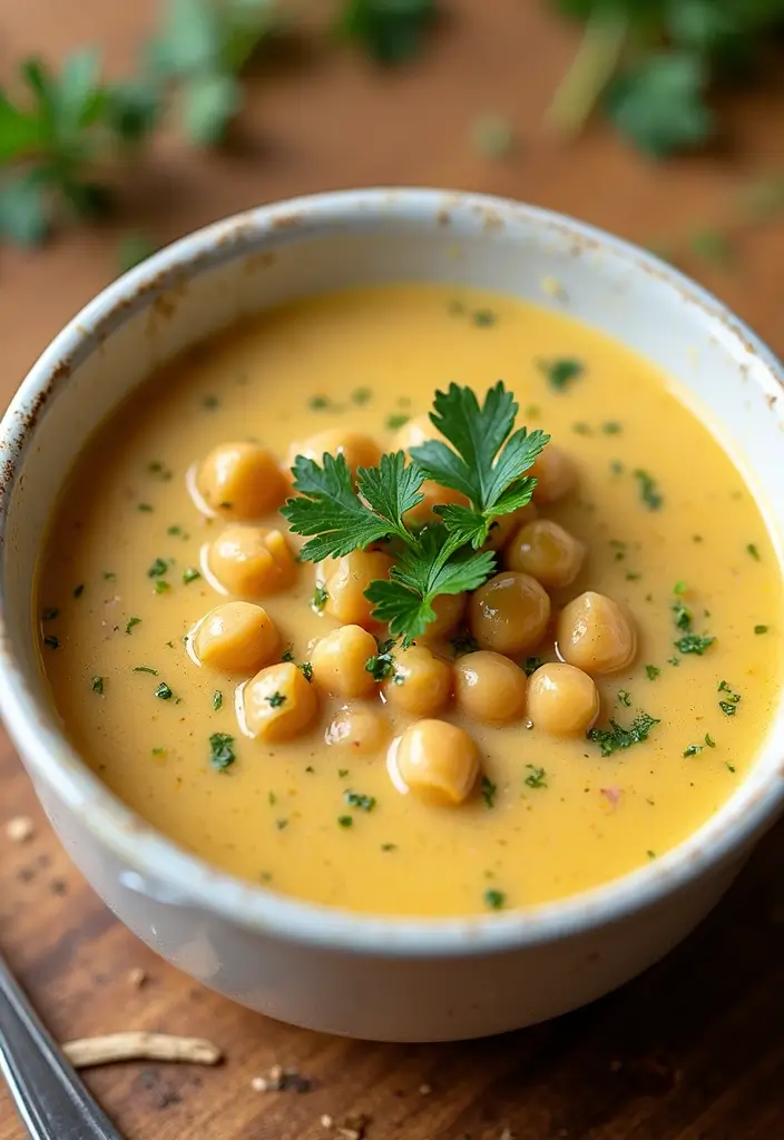29 Cream of Chicken Soup Recipes That Are Smooth & Satisfying 23 29 Cream of Chicken Soup Recipes That Are Smooth & Satisfying - 22. Cream of Chicken Soup with Chickpeas