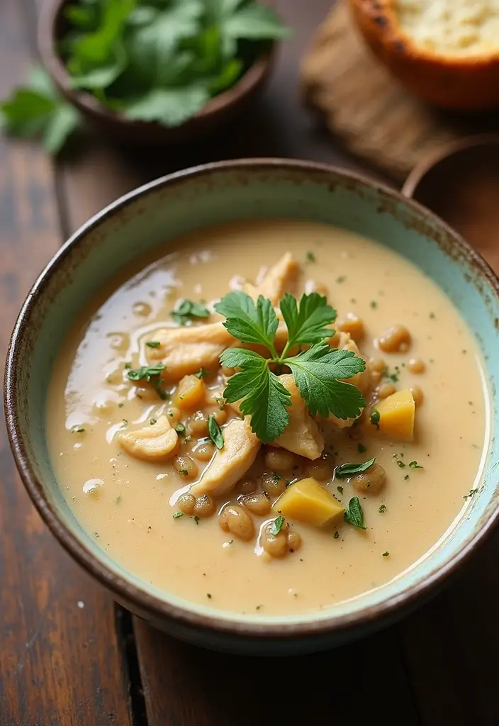 29 Cream of Chicken Soup Recipes That Are Smooth & Satisfying 27 29 Cream of Chicken Soup Recipes That Are Smooth & Satisfying - 26. Cream of Chicken Soup with Lentils
