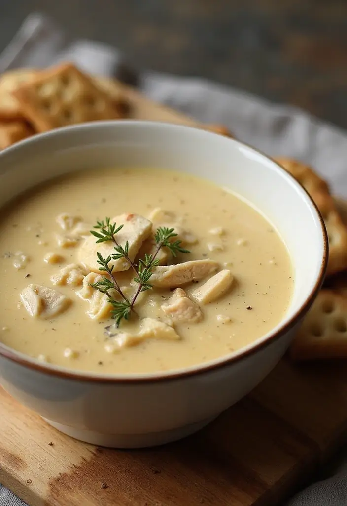 29 Cream of Chicken Soup Recipes That Are Smooth & Satisfying 8 29 Cream of Chicken Soup Recipes That Are Smooth & Satisfying - 7. Savory Cream of Chicken Soup with Thyme