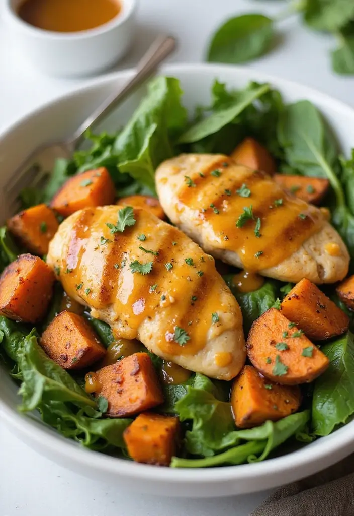 29 Creamy Honey Mustard Chicken Recipes That Feel Balanced & Sweet 21 29 Creamy Honey Mustard Chicken Recipes That Feel Balanced & Sweet - 20. Honey Mustard Chicken Bowls with Sweet Potatoes