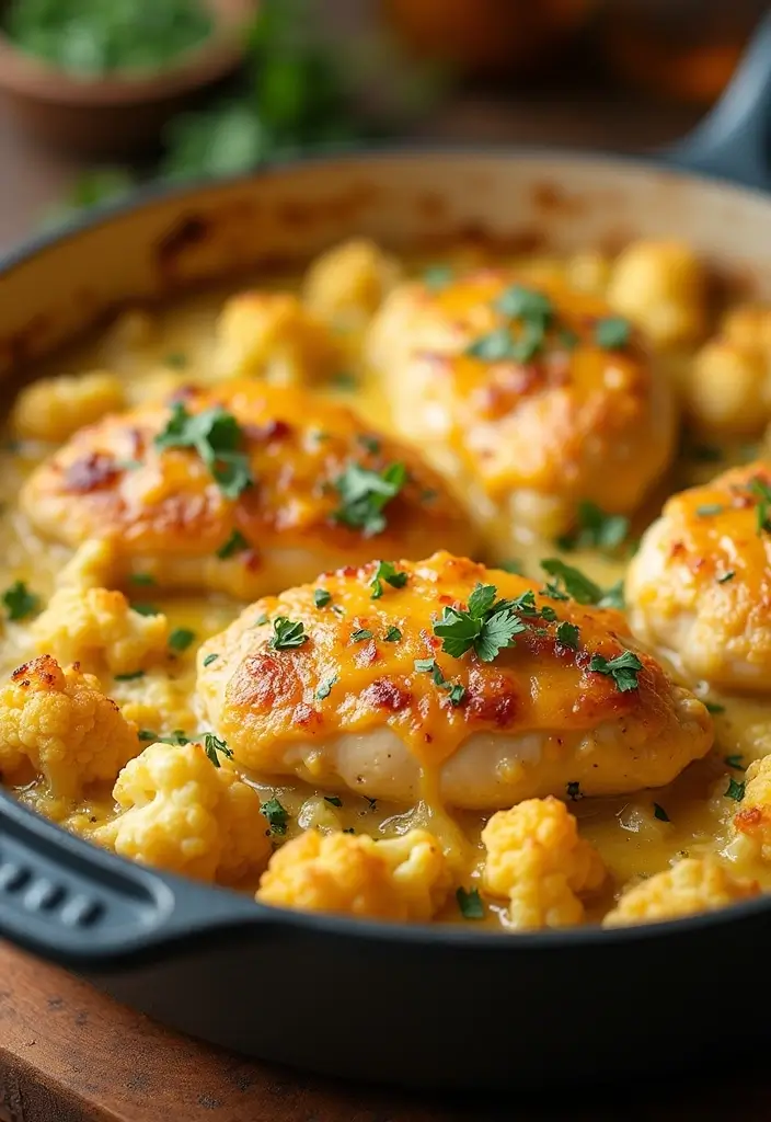 29 Creamy Honey Mustard Chicken Recipes That Feel Balanced & Sweet 22 29 Creamy Honey Mustard Chicken Recipes That Feel Balanced & Sweet - 21. Honey Mustard Chicken and Cauliflower Bake