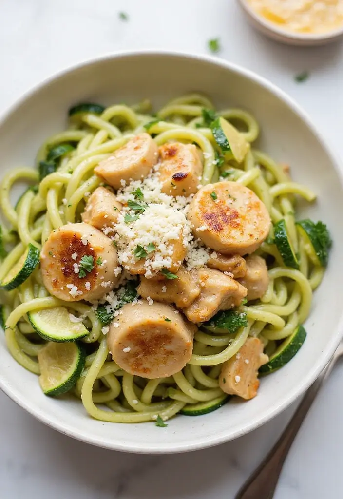 29 Creamy Honey Mustard Chicken Recipes That Feel Balanced & Sweet 26 29 Creamy Honey Mustard Chicken Recipes That Feel Balanced & Sweet - 25. Honey Mustard Chicken and Zucchini Noodles