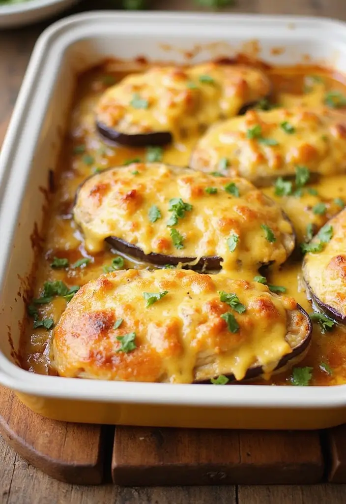 29 Creamy Honey Mustard Chicken Recipes That Feel Balanced & Sweet 28 29 Creamy Honey Mustard Chicken Recipes That Feel Balanced & Sweet - 27. Honey Mustard Chicken and Eggplant Bake