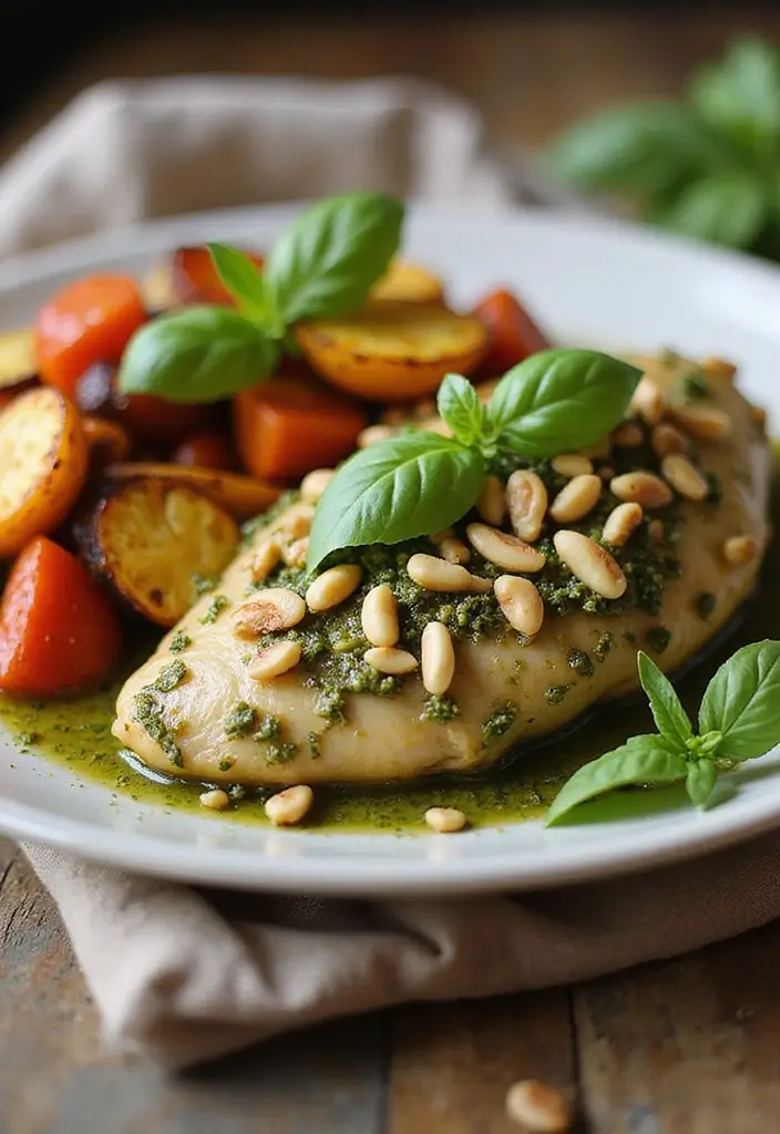 29 Dairy Free Marry Me Chicken Recipes That Are Rich & Romantic 10 29 Dairy Free Marry Me Chicken Recipes That Are Rich & Romantic - 9. Pesto-Infused Dairy Free Marry Me Chicken