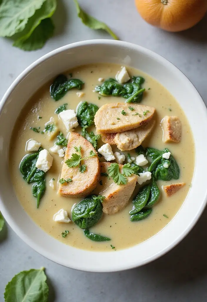 29 Homemade Cream of Chicken Soup Recipes That Beat Store-Bought 24 29 Homemade Cream of Chicken Soup Recipes That Beat Store-Bought - 23. Cream of Chicken Soup with Spinach and Feta
