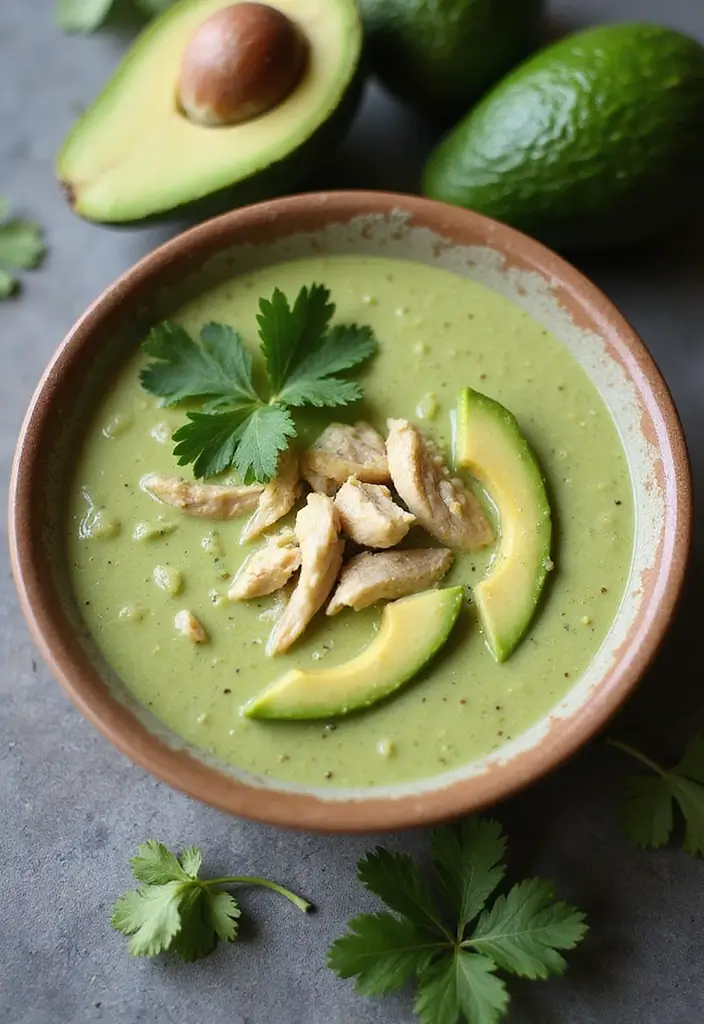 29 Homemade Cream of Chicken Soup Recipes That Beat Store-Bought 5 29 Homemade Cream of Chicken Soup Recipes That Beat Store-Bought - 4. Avocado Cream of Chicken Soup