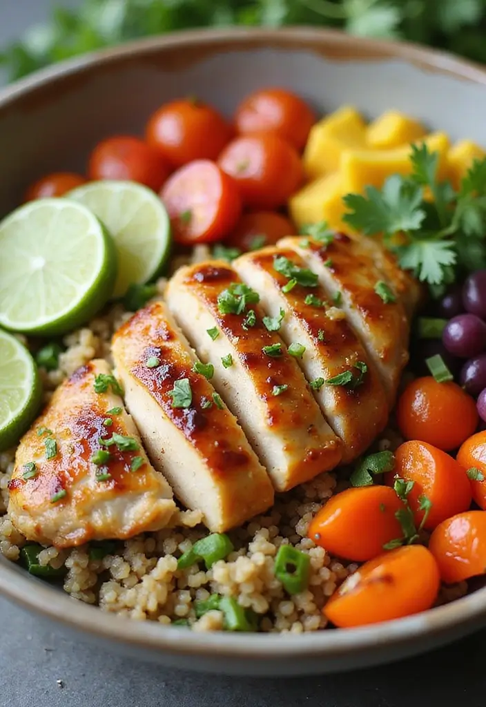 29 Honey Lime Chicken Bowl Recipes That Are Fresh and Tangy 14 29 Honey Lime Chicken Bowl Recipes That Are Fresh and Tangy - 13. Honey Lime Chicken Quinoa Bowl