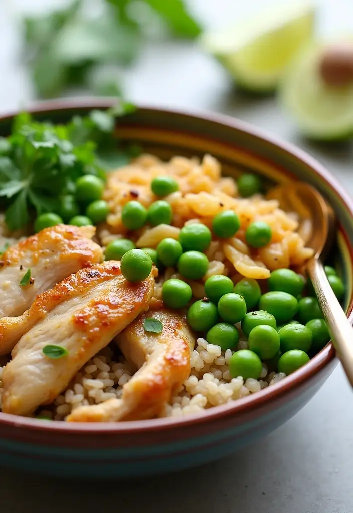 29 Honey Lime Chicken Bowl Recipes That Are Fresh and Tangy 16 29 Honey Lime Chicken Bowl Recipes That Are Fresh and Tangy - 15. Honey Lime Chicken and Pea Bowl