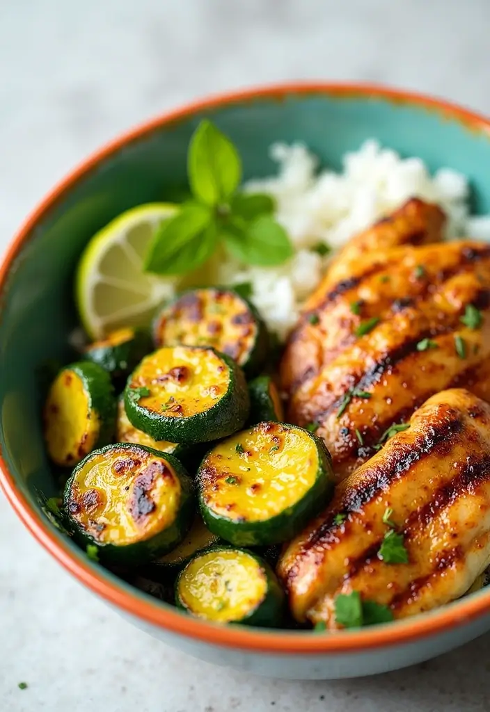29 Honey Lime Chicken Bowl Recipes That Are Fresh and Tangy 18 29 Honey Lime Chicken Bowl Recipes That Are Fresh and Tangy - 17. Honey Lime Chicken and Zucchini Bowl