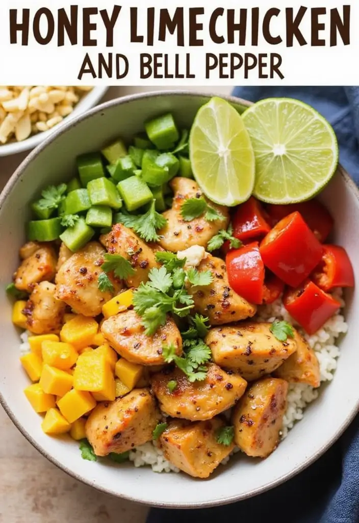 29 Honey Lime Chicken Bowl Recipes That Are Fresh and Tangy 19 29 Honey Lime Chicken Bowl Recipes That Are Fresh and Tangy - 18. Honey Lime Chicken and Bell Pepper Bowl