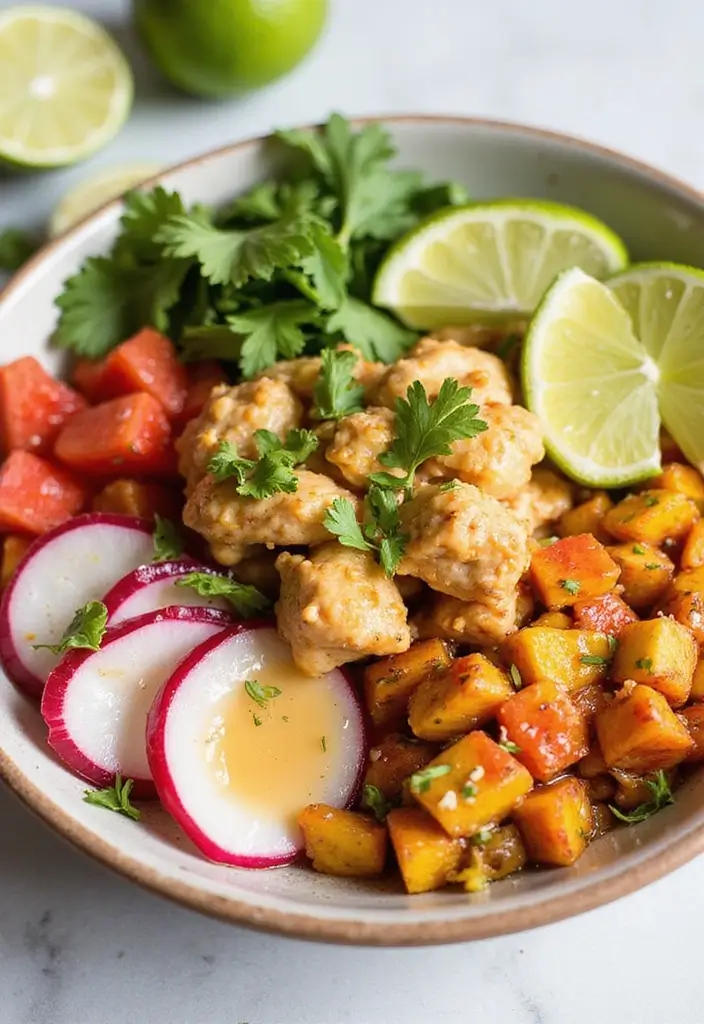 29 Honey Lime Chicken Bowl Recipes That Are Fresh and Tangy 27 29 Honey Lime Chicken Bowl Recipes That Are Fresh and Tangy - 26. Honey Lime Chicken and Radish Bowl