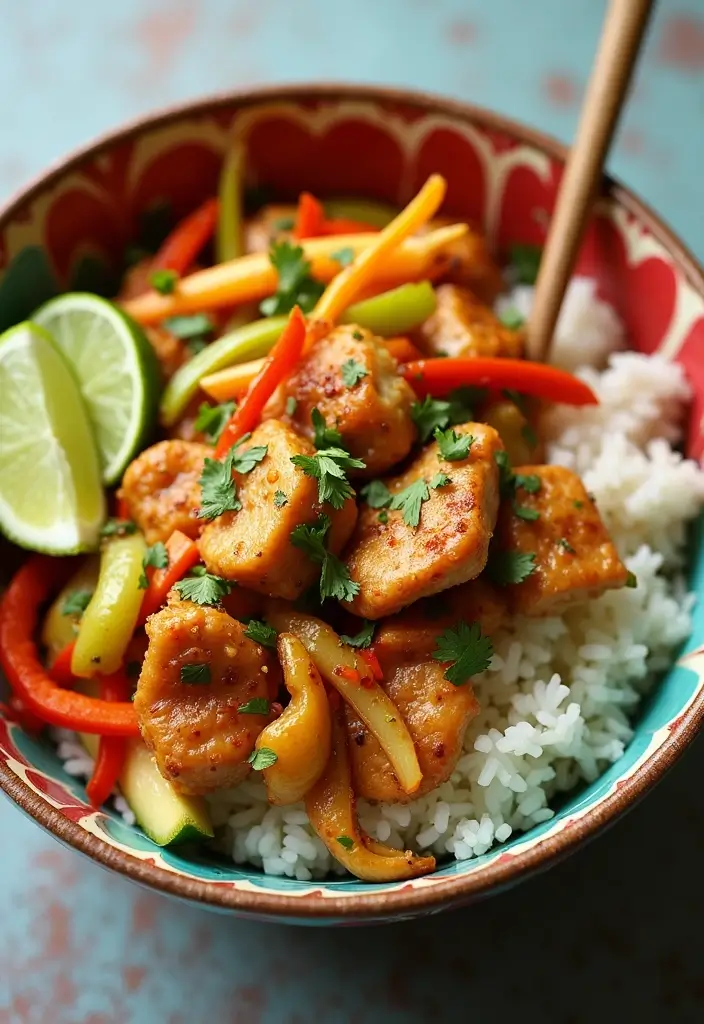 29 Honey Lime Chicken Bowl Recipes That Are Fresh and Tangy 6 29 Honey Lime Chicken Bowl Recipes That Are Fresh and Tangy - 5. Honey Lime Chicken Stir-Fry Bowl