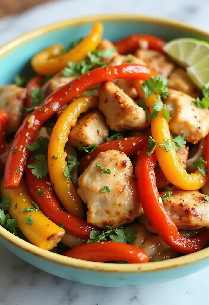 29 Honey Lime Chicken Bowl Recipes That Are Fresh and Tangy 10 29 Honey Lime Chicken Bowl Recipes That Are Fresh and Tangy - 9. Honey Lime Chicken Fajita Bowl
