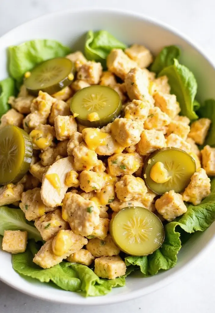 29 Honey Mustard Chicken Salad Recipes That Are Crisp & Refreshing 24 29 Honey Mustard Chicken Salad Recipes That Are Crisp & Refreshing - 23. Honey Mustard Chicken Salad with Pickles