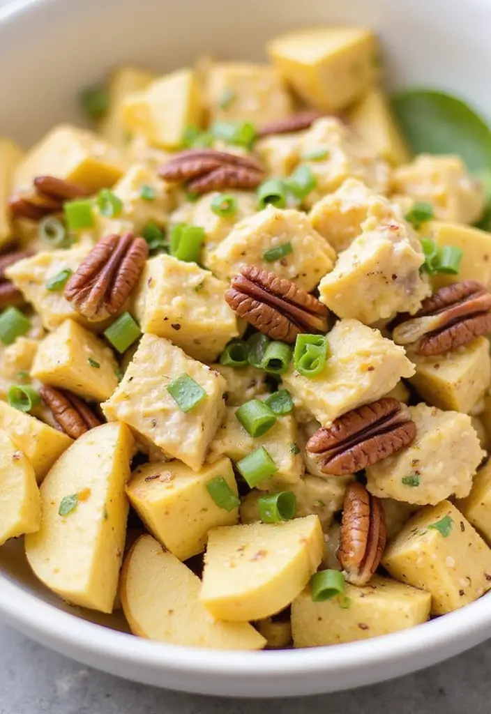 29 Honey Mustard Chicken Salad Recipes That Are Crisp & Refreshing 10 29 Honey Mustard Chicken Salad Recipes That Are Crisp & Refreshing - 9. Honey Mustard Chicken Salad with Apples and Pecans