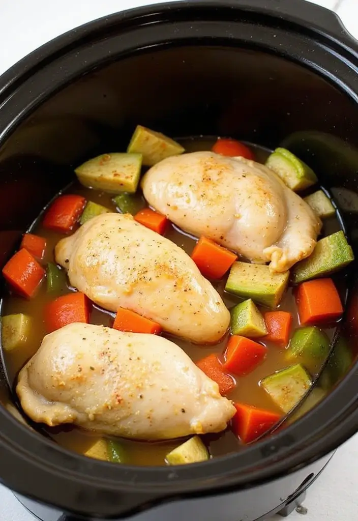 29 How to Cut Chicken Breast Safely and Evenly 23 29 How to Cut Chicken Breast Safely and Evenly - 22. Cooking Chicken Breast in a Slow Cooker