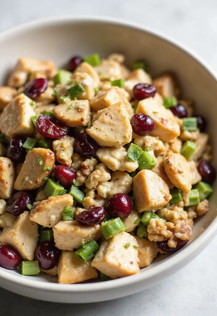 29 No Mayo Chicken Salad Recipes That Are Light & Refreshing 12 29 No Mayo Chicken Salad Recipes That Are Light & Refreshing - 11. Cranberry Walnut Chicken Salad