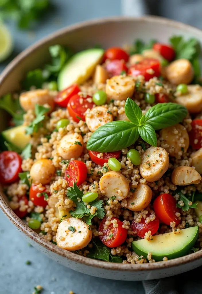 29 No Mayo Chicken Salad Recipes That Are Light & Refreshing 18 29 No Mayo Chicken Salad Recipes That Are Light & Refreshing - 17. Mediterranean Quinoa Chicken Salad