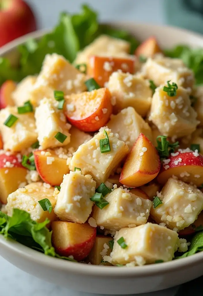 29 No Mayo Chicken Salad Recipes That Are Light & Refreshing 19 29 No Mayo Chicken Salad Recipes That Are Light & Refreshing - 18. Apple Cheddar Chicken Salad