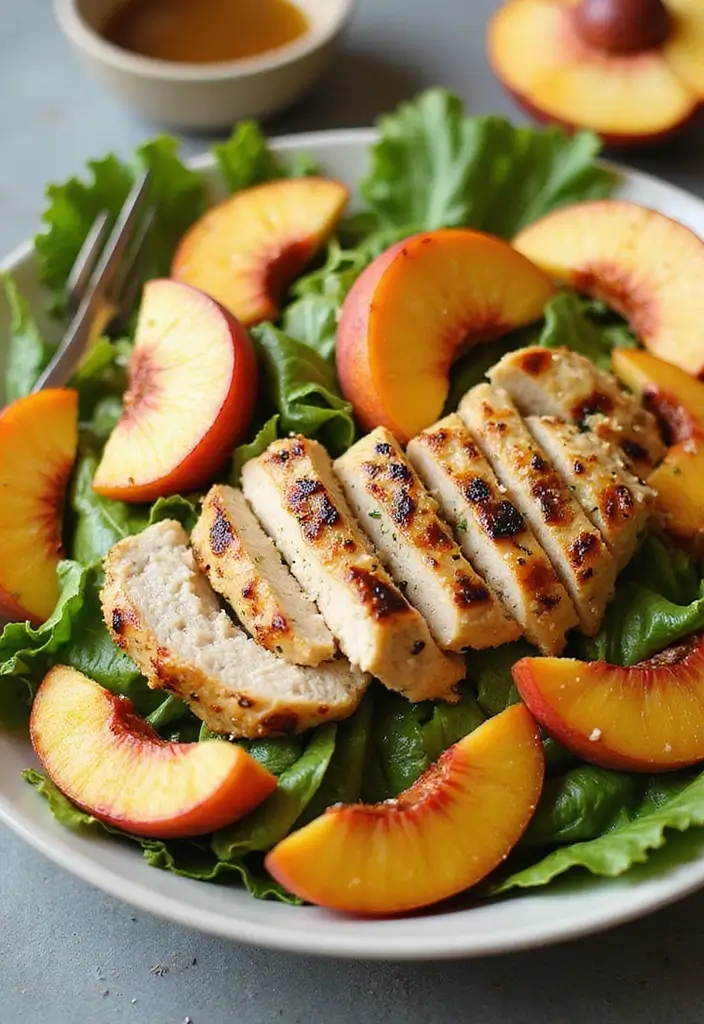 29 No Mayo Chicken Salad Recipes That Are Light & Refreshing 29 29 No Mayo Chicken Salad Recipes That Are Light & Refreshing - 28. Grilled Peach Chicken Salad