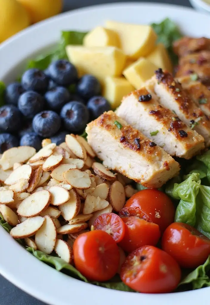 29 No Mayo Chicken Salad Recipes That Are Light & Refreshing 30 29 No Mayo Chicken Salad Recipes That Are Light & Refreshing - 29. Blueberry Almond Chicken Salad