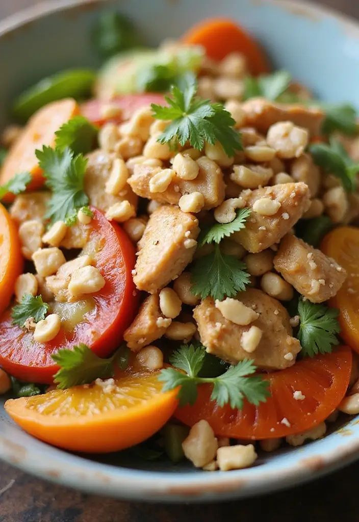 29 No Mayo Chicken Salad Recipes That Are Light & Refreshing 6 29 No Mayo Chicken Salad Recipes That Are Light & Refreshing - 5. Thai Chicken Salad