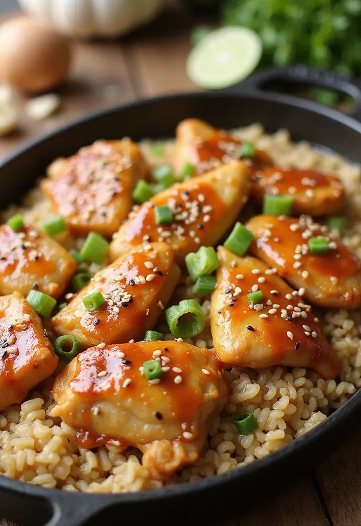 29 Rice-A-Roni Chicken Casserole Recipes That Are Cheesy & Cozy 29 29 Rice-A-Roni Chicken Casserole Recipes That Are Cheesy & Cozy - 28. Honey Garlic Chicken Rice Casserole