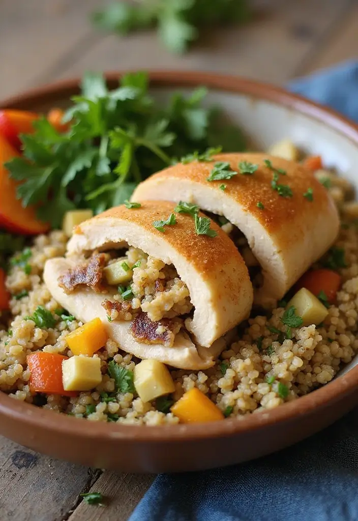 30 Apple and Brie Stuffed Chicken Recipes That Feel Gourmet 20 30 Apple and Brie Stuffed Chicken Recipes That Feel Gourmet - 19. Apple and Brie Stuffed Chicken with Quinoa