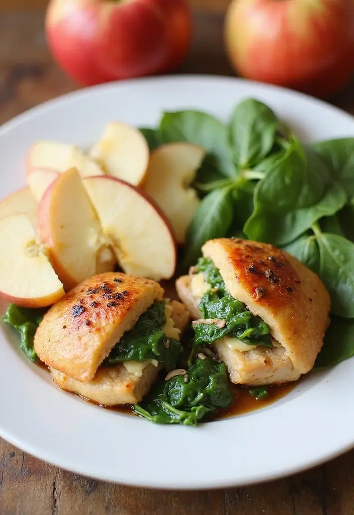 30 Apple and Brie Stuffed Chicken Recipes That Feel Gourmet 5 30 Apple and Brie Stuffed Chicken Recipes That Feel Gourmet - 4. Apple and Brie Stuffed Chicken with Spinach