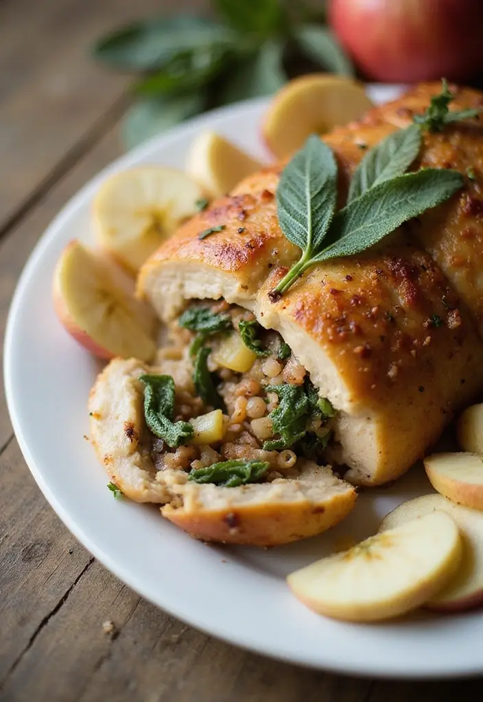 30 Apple and Brie Stuffed Chicken Recipes That Feel Gourmet 6 30 Apple and Brie Stuffed Chicken Recipes That Feel Gourmet - 5. Sage and Apple Stuffed Chicken with Brie