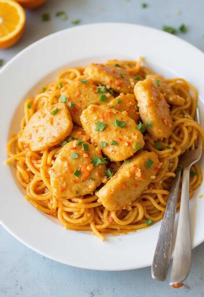 30 Chicken Angel Hair Pasta Recipes That Are Light & Creamy 20 30 Chicken Angel Hair Pasta Recipes That Are Light & Creamy - 19. Orange Ginger Chicken Angel Hair