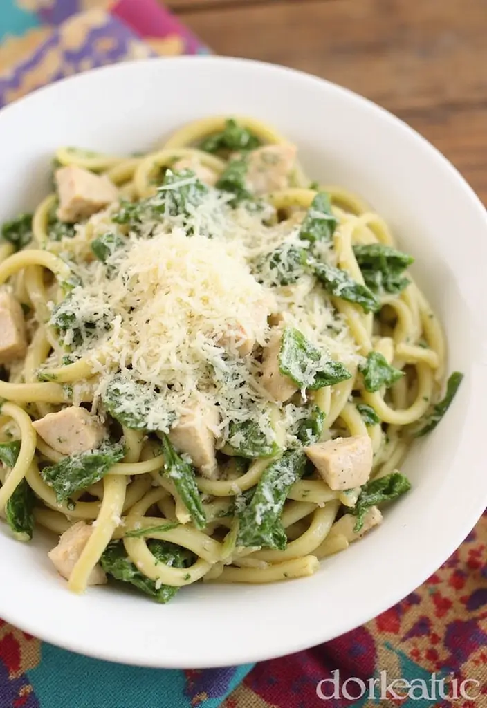 30 Chicken Angel Hair Pasta Recipes That Are Light & Creamy 3 30 Chicken Angel Hair Pasta Recipes That Are Light & Creamy - 2. Creamy Spinach Chicken Angel Hair