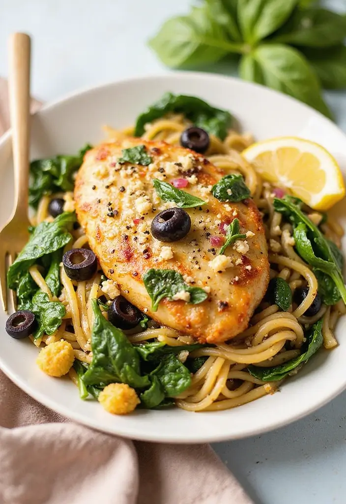 30 Chicken Angel Hair Pasta Recipes That Are Light & Creamy 22 30 Chicken Angel Hair Pasta Recipes That Are Light & Creamy - 21. Mediterranean Chicken Spinach Angel Hair