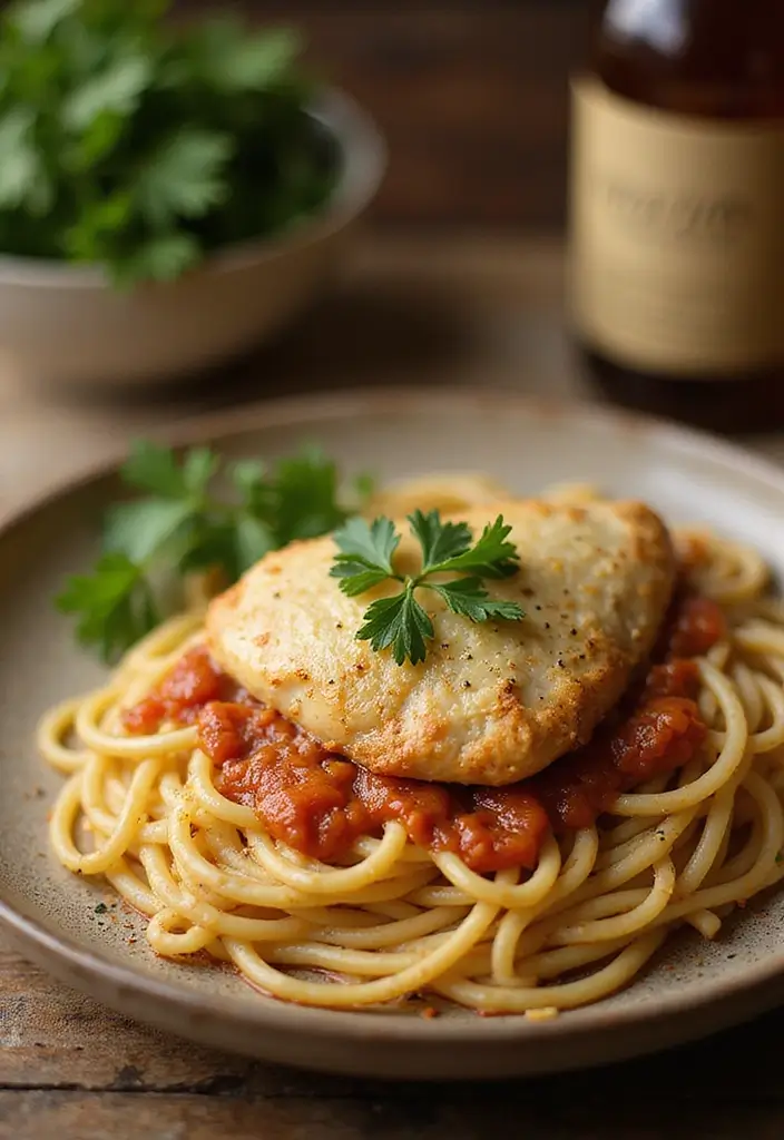 30 Chicken Angel Hair Pasta Recipes That Are Light & Creamy 9 30 Chicken Angel Hair Pasta Recipes That Are Light & Creamy - 8. Garlic Parmesan Chicken Angel Hair