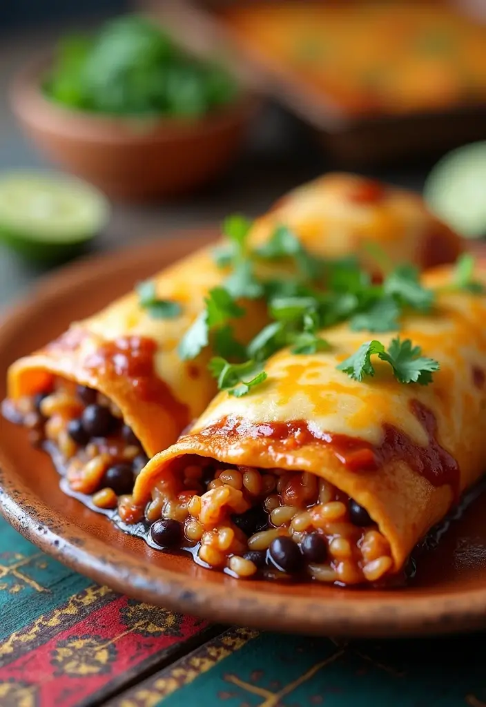 30 Chicken Black Beans and Rice Recipes That Are Filling & Flavorful 13 30 Chicken Black Beans and Rice Recipes That Are Filling & Flavorful - 12. Chicken Black Bean and Rice Enchiladas
