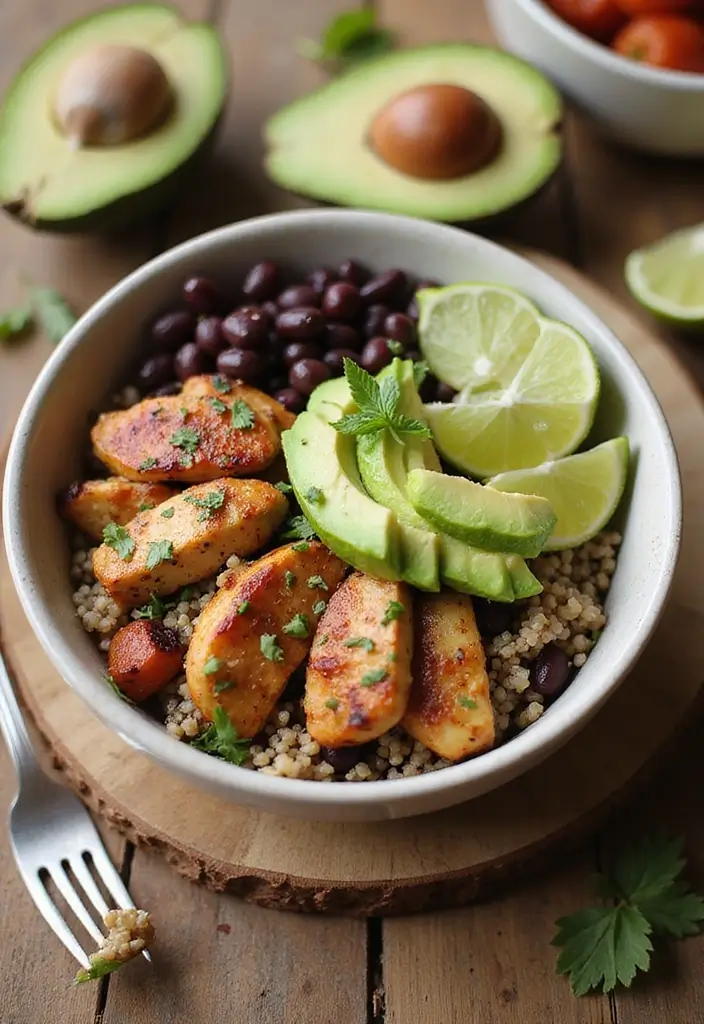 30 Chicken Black Beans and Rice Recipes That Are Filling & Flavorful 21 30 Chicken Black Beans and Rice Recipes That Are Filling & Flavorful - 20. Chicken Black Bean and Rice Quinoa Bowl