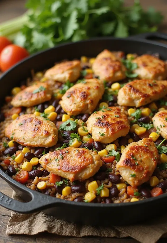 30 Chicken Black Beans and Rice Recipes That Are Filling & Flavorful 27 30 Chicken Black Beans and Rice Recipes That Are Filling & Flavorful - 26. Chicken Black Bean Rice Casserole with Corn